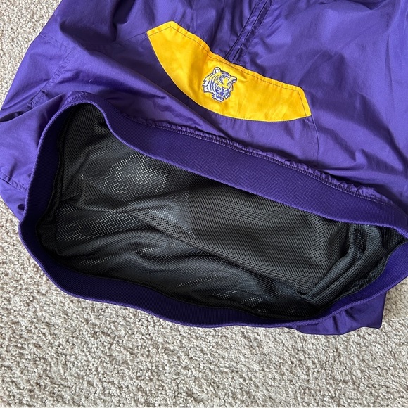 LSU Tiger's Vintage Red Oak Purple Yellow Windbreaker Jacket Size Large - Picture 7 of 10